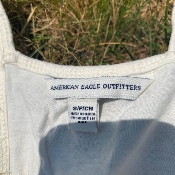 American Eagle White Tank Top with Lace Details - Picture 3 of 3